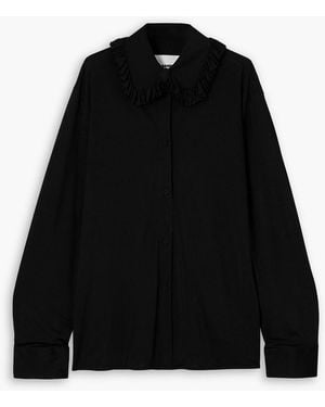 Jil Sander Bluse aus crêpe - Schwarz