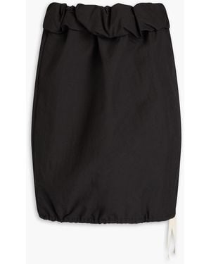 Proenza Schouler Hayley Crinkled Cotton-Blend Poplin Skirt - Black