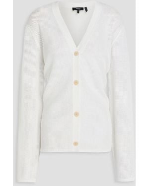 Theory Pointelle-Knit Cardigan - White