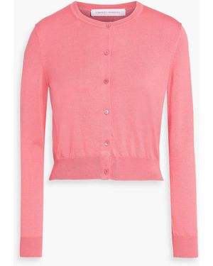 Carolina Herrera Silk And Cotton-Blend Cardigan - Pink