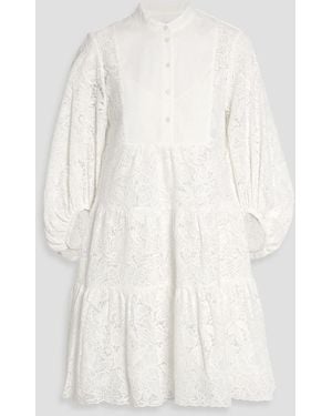 Erdem Cotton-Blend Crocheted Lace Mini Dress - White