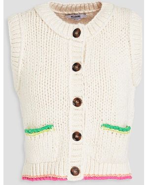 RE/DONE 90s Cropped Cotton Cardigan - Natural