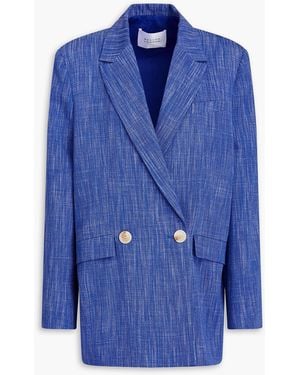 Galvan London Double-breasted Crepe Blazer - Blue