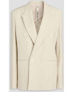 Petar Petrov Precious blazer aus grain de poudre - Natur