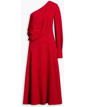 Emilia Wickstead Sehima One-Shoulder Crepe Maxi Dress - Red