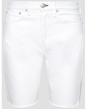 Rag & Bone Maya Frayed Denim Shorts - White