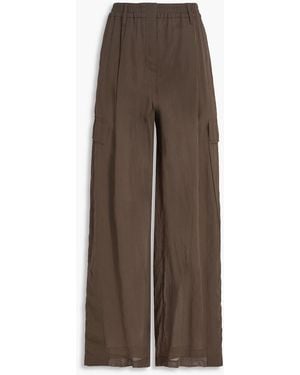 Brunello Cucinelli Cotton Cargo Trousers - Brown