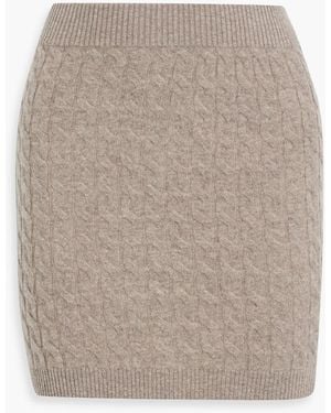 NAADAM Cable-knit Cashmere Mini Skirt - Natural
