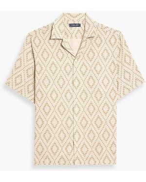 Frescobol Carioca Printed Linen Shirt - Natural