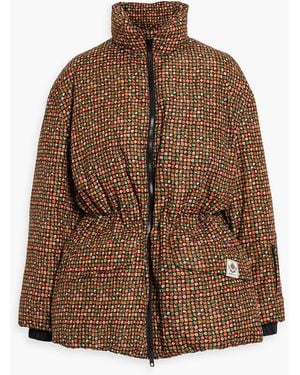 Bally Floral-Print Shell Peplum Jacket - Brown