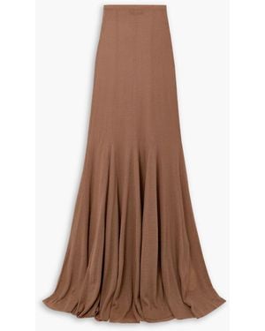 Cortana Jenna Wool Maxi Skirt - Brown