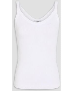 Agolde Jordan Ribbed Jersey Tank - White