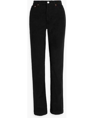 RE/DONE Cotton-corduroy Bootcut Trousers - Black
