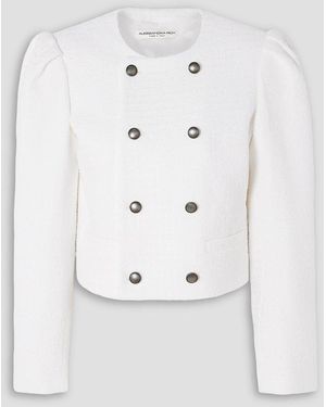 Alessandra Rich Double-breasted Bouclé-tweed Jacket - White