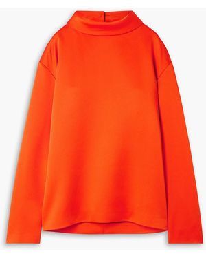Carven Satin Blouse - Orange