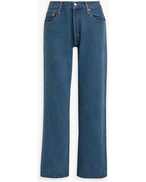 RE/DONE with LEVI'S High-Rise Straight-Leg Jeans - Blue