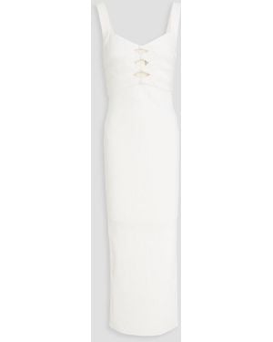 Hervé Léger Alessia Cutout Bandage Gown - White