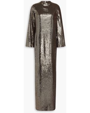 Borgo De Nor Finley Sequined Tulle Maxi Dress - Black
