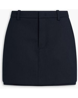 Vince Skirt-Effect Cotton-Blend Twill Shorts - Blue