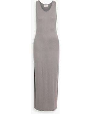 Loulou de Saison Myron Jersey Midi Dress - Gray