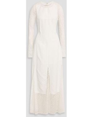 Jonathan Simkhai Brinda Corded Lace And Cloqué Gown - White