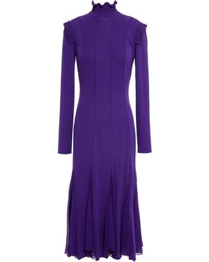 Tom Ford Ruffled Jersey Midi Dress - Purple