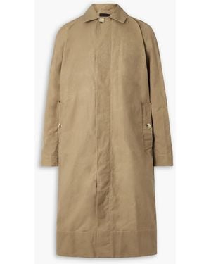 Simone Rocha Crystal-Embellished Cotton-Gabardine Trench Coat - Natural