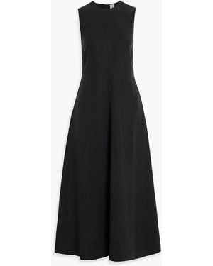 TOTEME Lyocell And Linen-Blend Midi Dress - Black