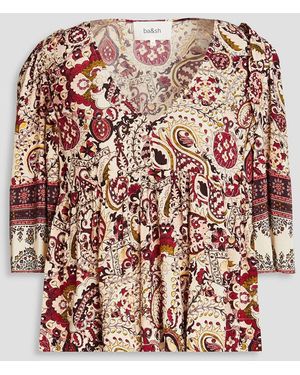 Ba&sh Zarry Paisley-print Crepe Blouse - White