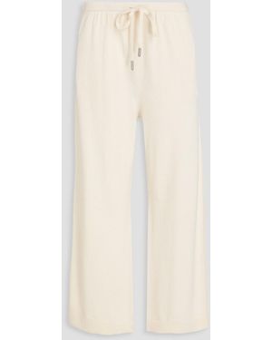 Jonathan Simkhai Celine Cropped Cotton And Cashmere-Blend Wide-Leg Trousers - Natural
