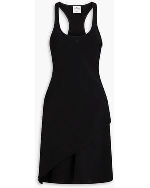 Courreges Infinity Asymmetric Crepe Mini Dress - Black