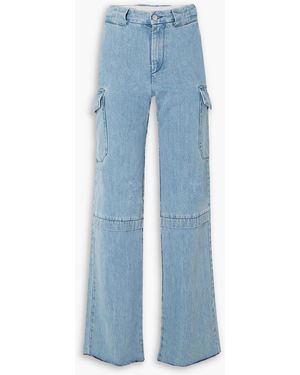 Commission Crash High-rise Straight-leg Jeans - Blue