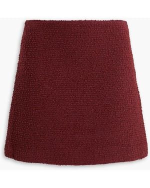 Theory Bouclé-tweed Mini Skirt - Red
