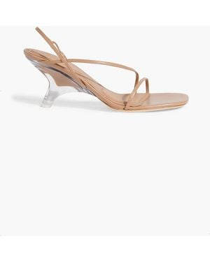 Jonathan Simkhai Shadow Leather Slingback Sandals - Natural