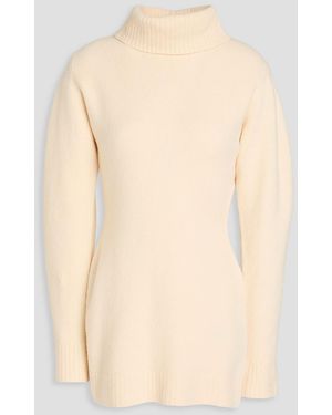 Jil Sander Cutout Wool Turtleneck Jumper - Natural