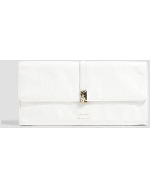 Loulou de Saison Lydian Eel-Effect Leather Clutch - White