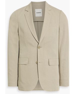 Sandro Lyocell, Linen And Cotton-Blend Blazer - Natural