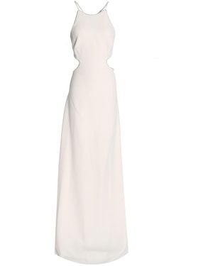 Halston Cutout Crepe Gown - White