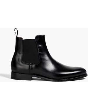 Sandro Glossed-leather Chelsea Boots - Black