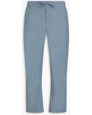 Frescobol Carioca Mendes Linen-blend Drawstring Trousers - Blue