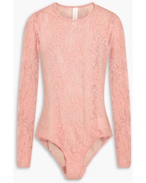 Zimmermann Corded Lace Bodysuit - Pink