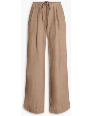 James Perse Linen Wide-Leg Trousers - Natural