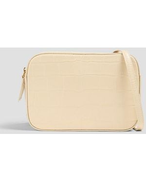 Mansur Gavriel Croc-Effect Leather Cross-Body Bag - Natural