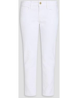 FRAME Le Garcon Slim Boyfriend Jeans - White