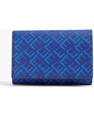 dunhill Printed Faux Textured-leather Wallet - Blue