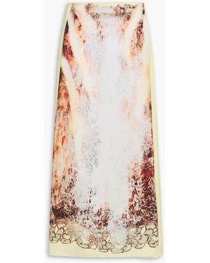 Y. Project Printed Satin Maxi Skirt - Yellow