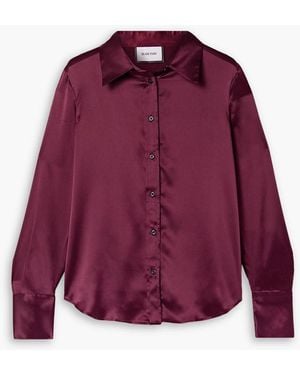 BEARE PARK Longan Silk-satin Blouse - Purple