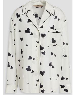 Marni Printed Silk-Habotai Shirt - White