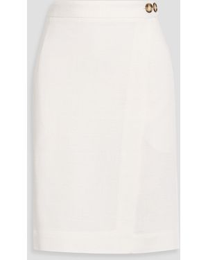Victoria Beckham Crepe Wrap Skirt - White