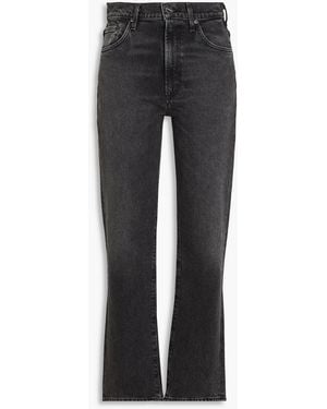 Goldsign The Mellery High-rise Straight-leg Jeans - Black